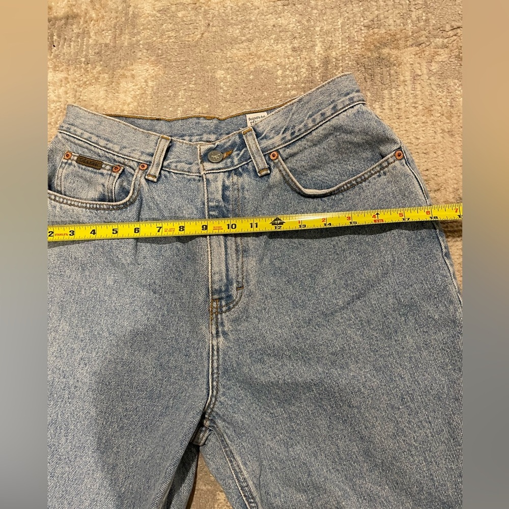 Calvin Klein Vintage 90s Straight Leg Jeans Light Wash High Rise Made USA Sz 12 - Picture 10 of 12